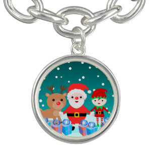 CHRISTMASTIME WITH SANTA AND HIS FRIENDS BRACELET