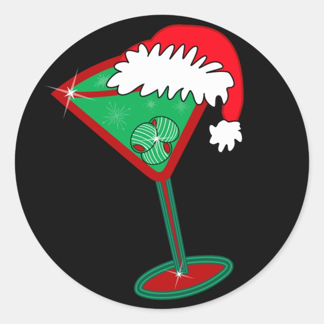 Christmastini Classic Round Sticker (Front)
