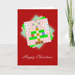 ChristmasTree - Christmas figurative Sudoku Holiday Card