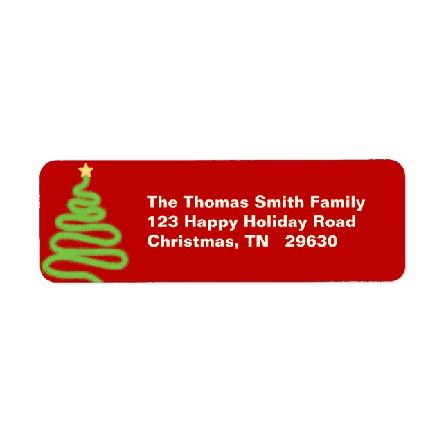 ChristmasTree Return Label (Front)