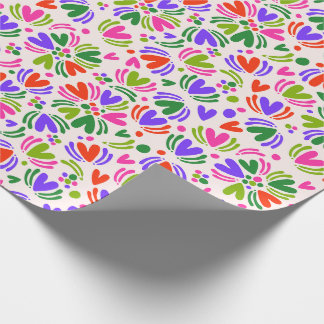 Christmasy Colorful Hearts and Polka dots Wrapping Paper