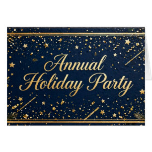 Christmis Holiday Party Folded Invitation card