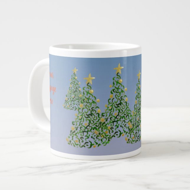 Christms Trees Giant Coffee Mug (Front Left)