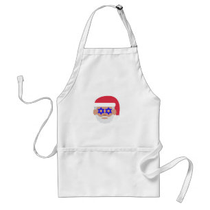 christmukkah santa claus emoji adult apron