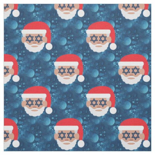 christmukkah santa emoji fabric