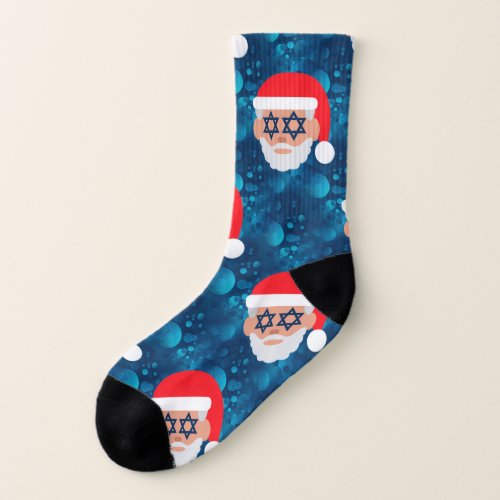 christmukkah santa emoji socks