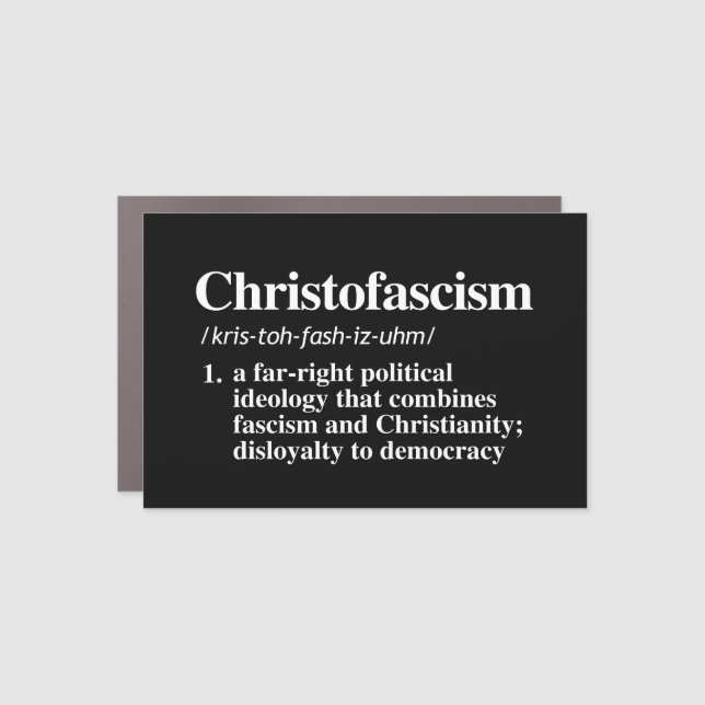 Christofascism Definition Car Magnet (Front)