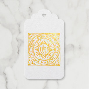 Christogram Foil Gift Tags