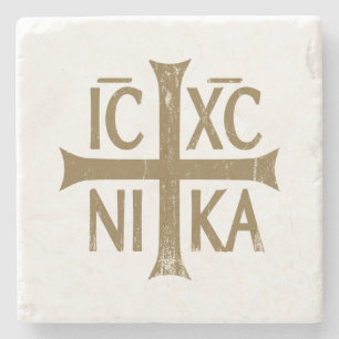 Christogram ICHC NIKA Stone Coaster