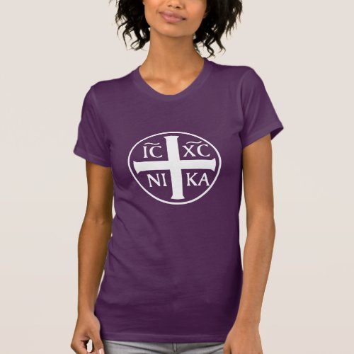Christogram ICXC NIKA Jesus Christ Conquers T_Shirt