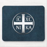 Christogram Icxc Nika Jesus Conquers Mouse Pad at Zazzle