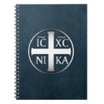 Christogram Icxc Nika Jesus Conquers Notebook at Zazzle