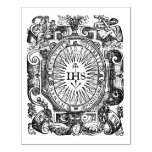 Christogram  IHS  Rubber Stamp