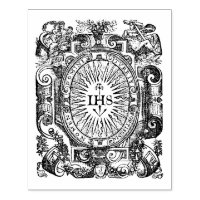 Christogram  IHS  Rubber Stamp