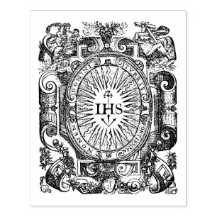 Christogram  IHS  Rubber Stamp