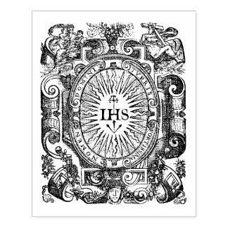 Christogram  IHS  Rubber Stamp