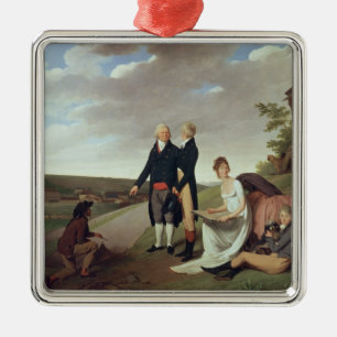 Christophe-Philippe Oberkampf and family Metal Ornament