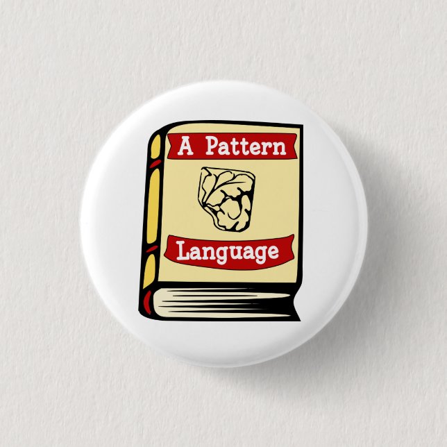 Christopher Alexander A Pattern Language Book Pin (Front)