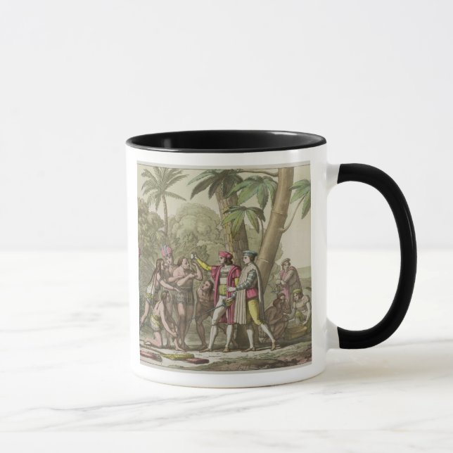 Christopher Columbus (1451-1506) with Native Ameri Mug (Right)