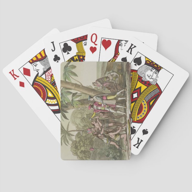 Christopher Columbus (1451-1506) with Native Ameri Poker Cards (Back)