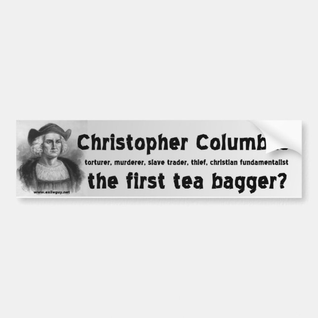 christopher columbus bumper sticker (Front)