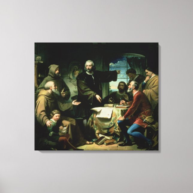 Christopher Columbus in the Monastery of la Canvas Print (Front)