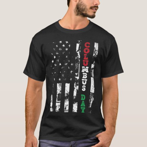 Christopher Columbus Patriotic American Flag Day T_Shirt