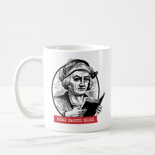 Christopher Columbus Reads Banned Books Coffee Mug
