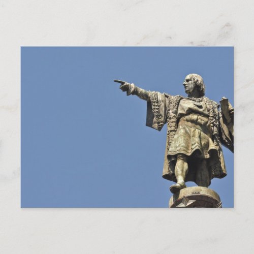 Christopher Columbus Statue Postcard