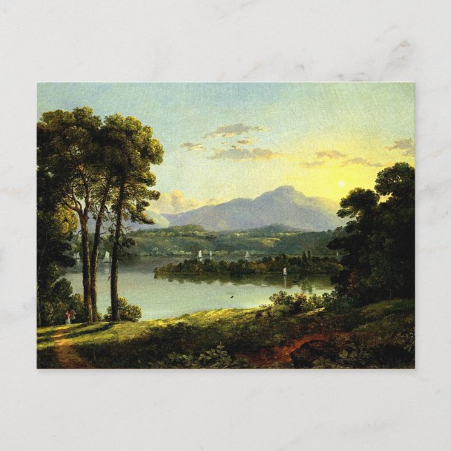 Christopher Cranch - View on the Hudson Postcard (Front)
