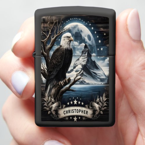 Christopher Eagles Moonlit Perch Zippo Lighter