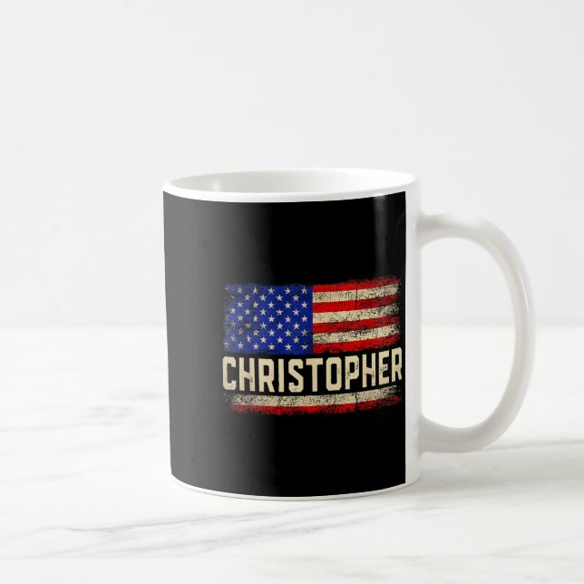 Christopher First Name Shirt Christopher Name Amer Coffee Mug (Right)