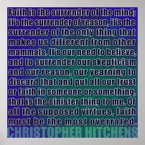 Christopher Hitchens  Surrender of Reason Poster