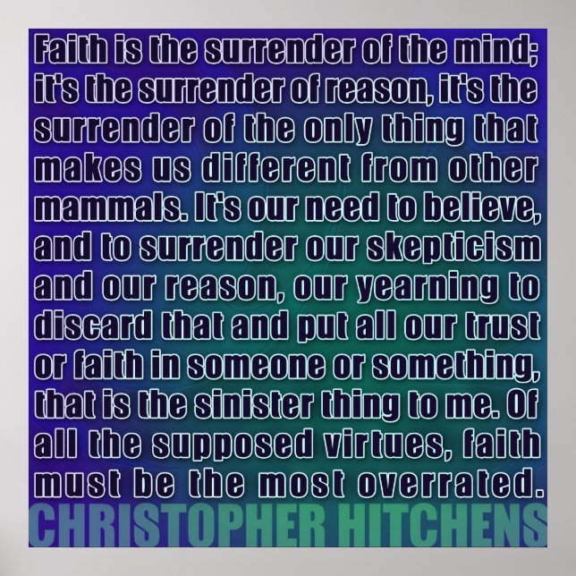 Christopher Hitchens | Surrender of Reason Poster (Front)