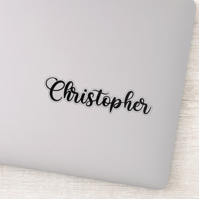 Christopher Name - Handwritten Calligraphy Sticker (Detail)