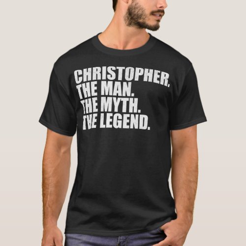 ChristopherChristopher Name Christopher given name T_Shirt