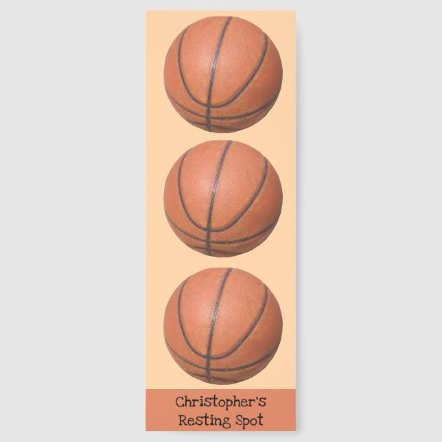 Christopher's Resting Spot Orange Basketballs Bookmarks (Front)