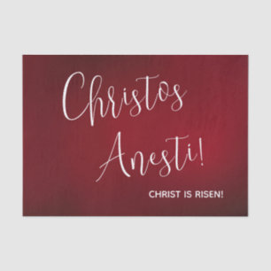 Christos Anesti! Christ is Risen! Red Tissue Paper