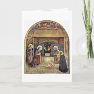 Christ'S Birth By Fra Angelico Card