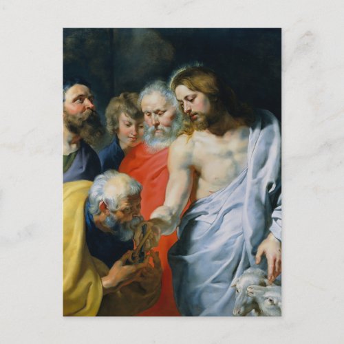 Christs Charge to Peter by Peter Paul Rubens Postcard