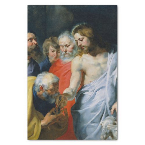 Christs Charge to Peter by Peter Paul Rubens Tissue Paper