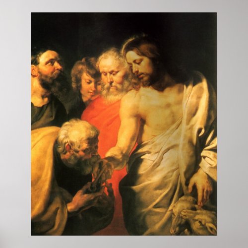 Christs Charge to Peter by Sir Peter Paul Rubens Poster