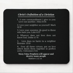 Christs Definition Of A Christian Bible Verse Evan Mouse Pad