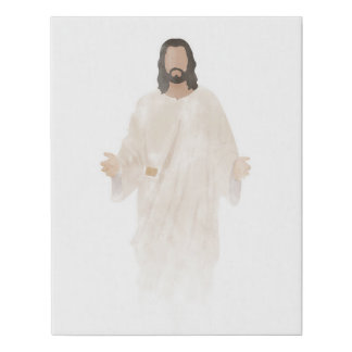 Christ's Embrace, Jesus Portrait, Jesus painting Faux Canvas Print
