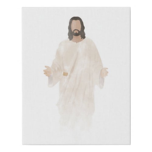 Christs Embrace Jesus Portrait Jesus painting Faux Canvas Print