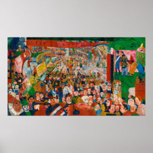 Christ's Entry Into Brussels in 1889 Poster