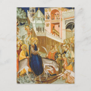 Christ's Entry into Jerusalem Pietro Lorenzetti Postcard
