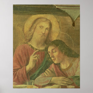 Christ's Head, from the Last Supper, 1480 (fresco) Poster