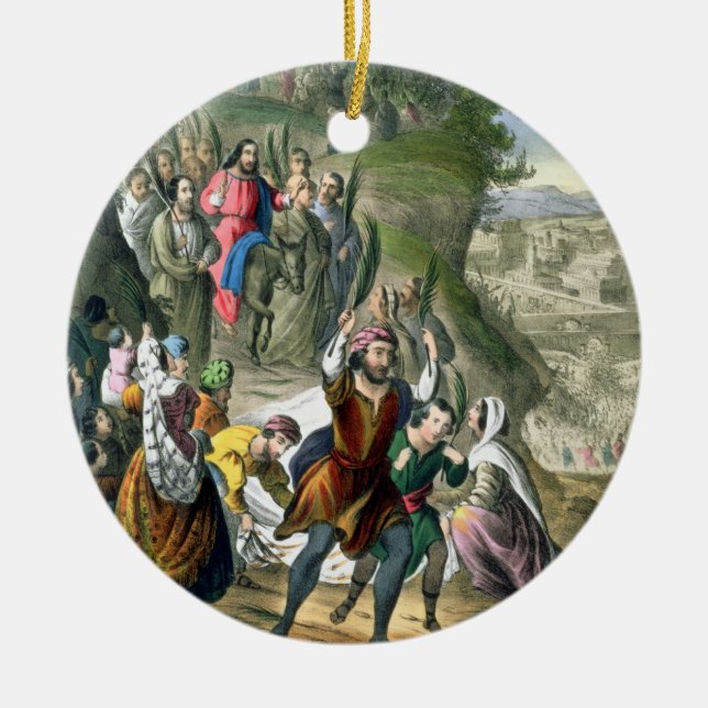 Christ's Triumphal Entry into Jerusalem, from a bi Ceramic Ornament (Front)