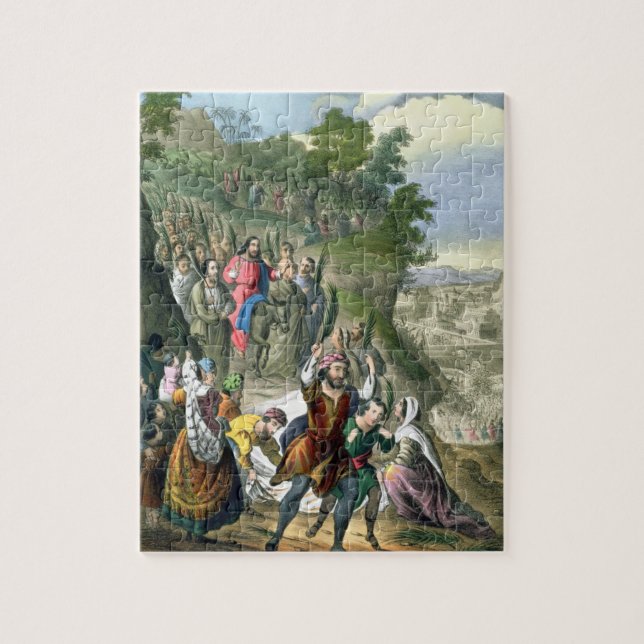 Christ's Triumphal Entry into Jerusalem, from a bi Jigsaw Puzzle (Vertical)